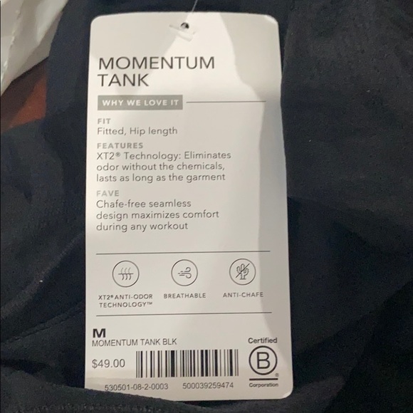 NWT Athleta Momentum Tank // Black - Picture 9 of 12